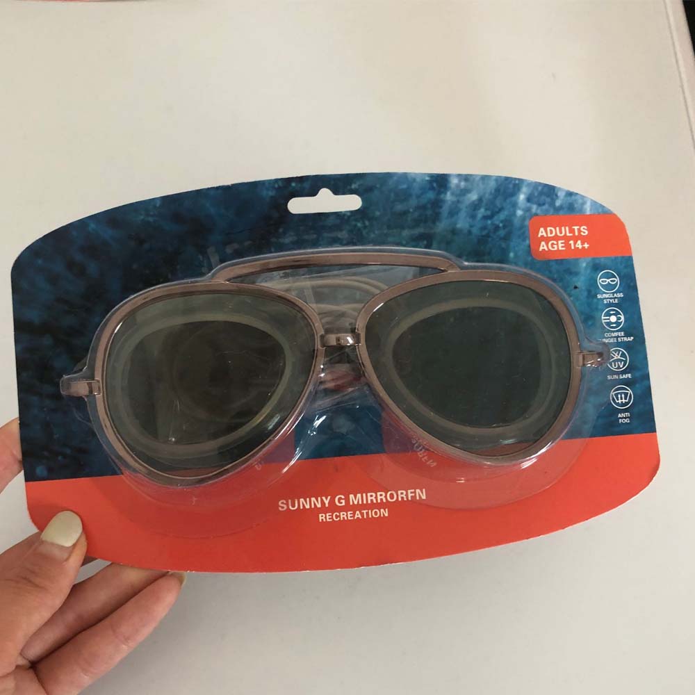 Anti-Fog Mirrored Swimming Goggles – Wide Vision Waterproof Swim Goggles