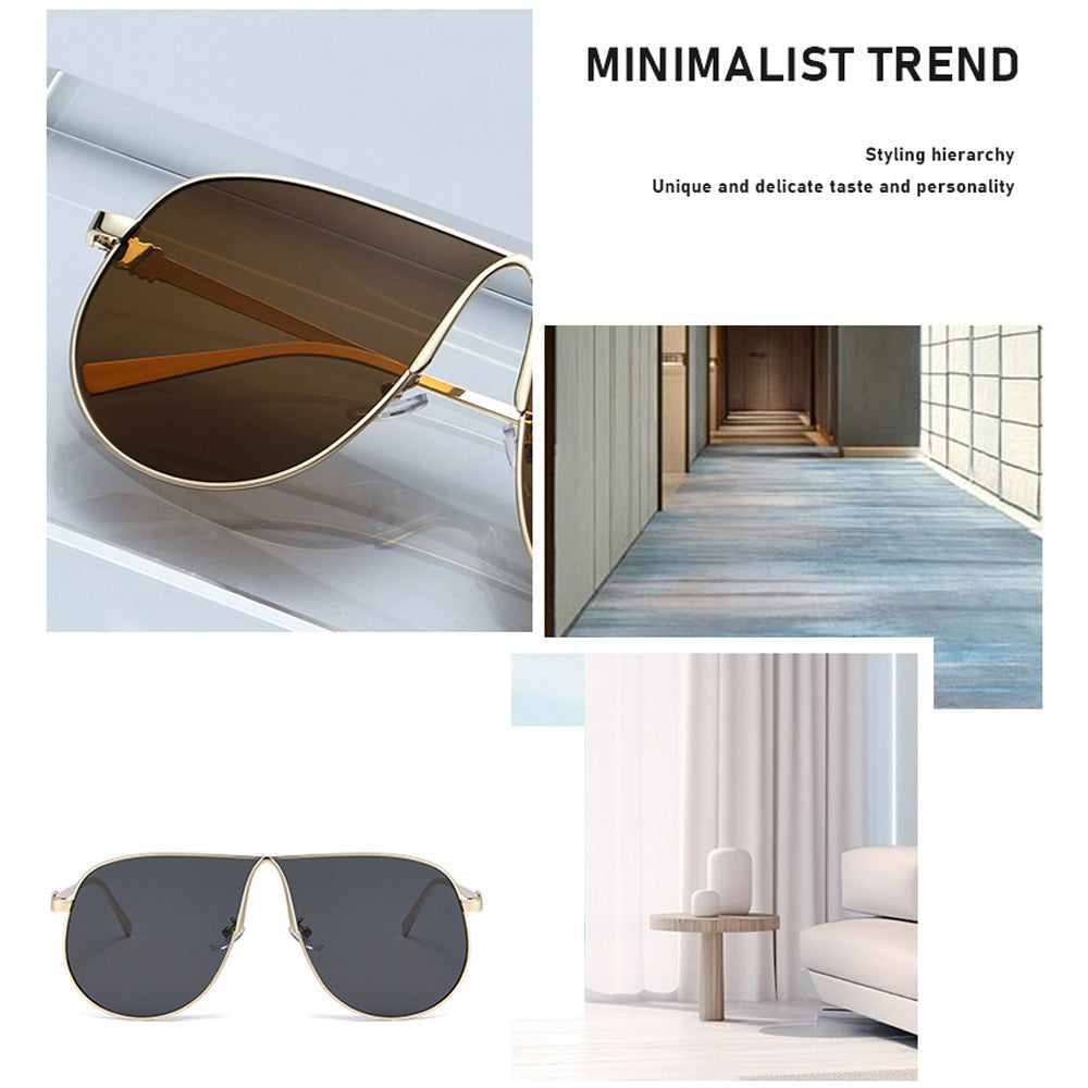 Retro Punk Metal Aviator Sunglasses – Unisex Hip-Hop Oversized Shades