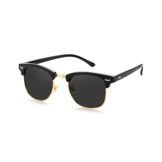 Classic Clubmaster Sunglasses – Vintage Browline UV400 Polarized Shades