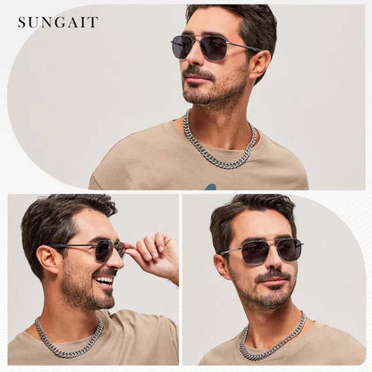 AO Pilot Polarized Sunglasses – Vintage Metal Frame Driving Shades