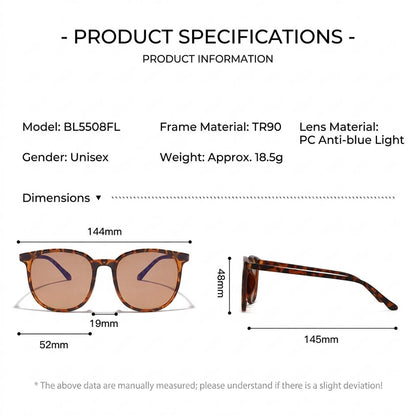 Anti-Blue Light Glasses – Professional 480-520NM Migraine Relief Shades