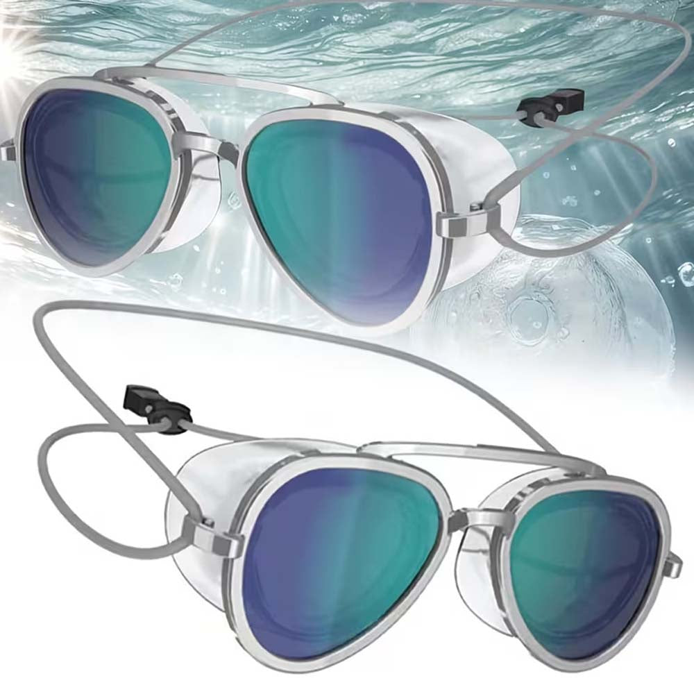 Anti-Fog Mirrored Swimming Goggles – Wide Vision Waterproof Swim Goggles