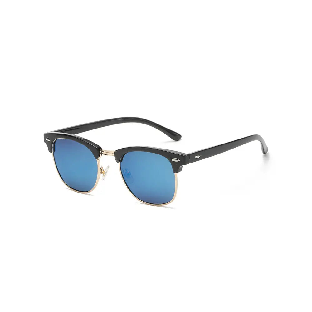 Klassische Clubmaster Sonnenbrille – Vintage Browline UV400 Polarisierte Brille
