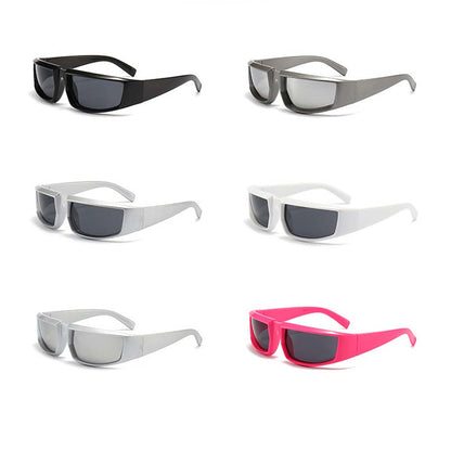 Cyberpunk Future Tech Shield Sunglasses Futuristic Y2K Wrap-Around