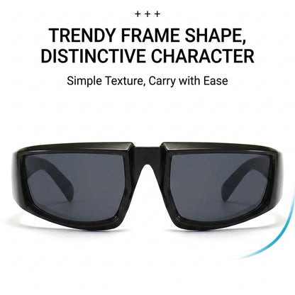 Cyberpunk Future Tech Shield Sunglasses Futuristic Y2K Wrap-Around