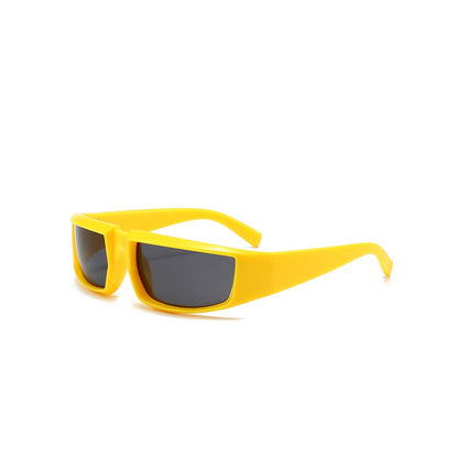 Cyberpunk Future Tech Shield Sunglasses Futuristic Y2K Wrap-Around
