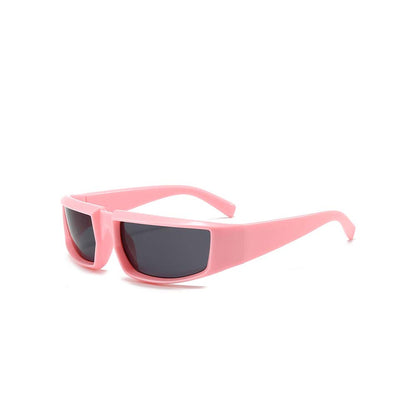 Cyberpunk Future Tech Shield Sunglasses Futuristic Y2K Wrap-Around