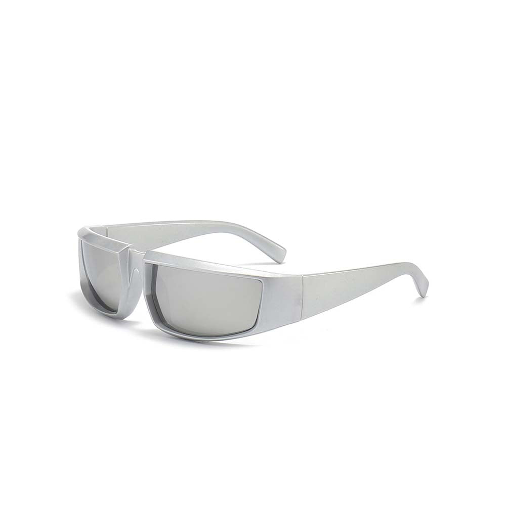 Cyberpunk Future Tech Shield Sunglasses Futuristic Y2K Wrap-Around