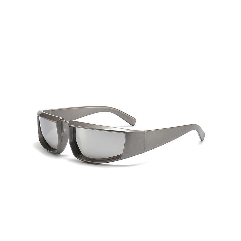 Cyberpunk Future Tech Shield Sunglasses Futuristic Y2K Wrap-Around