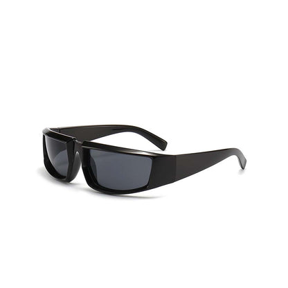 Cyberpunk Future Tech Shield Sunglasses Futuristic Y2K Wrap-Around