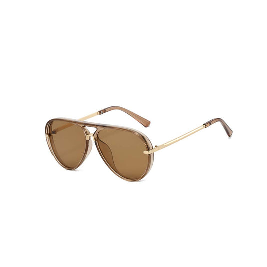 Double Bridge Oversized Aviator Sunglasses Vintage Large Frame