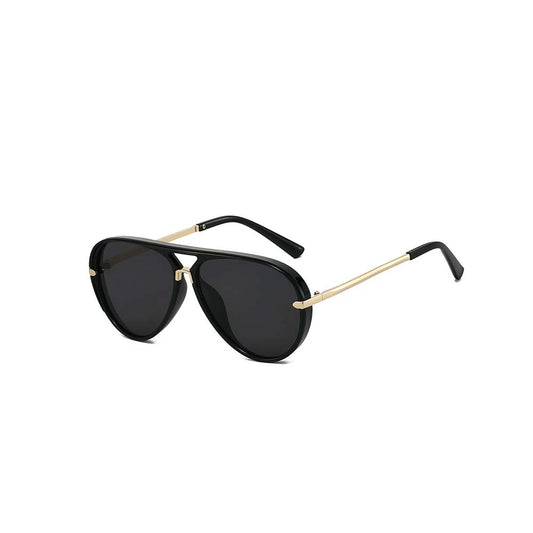 Double Bridge Oversized Aviator Sunglasses Vintage Large Frame