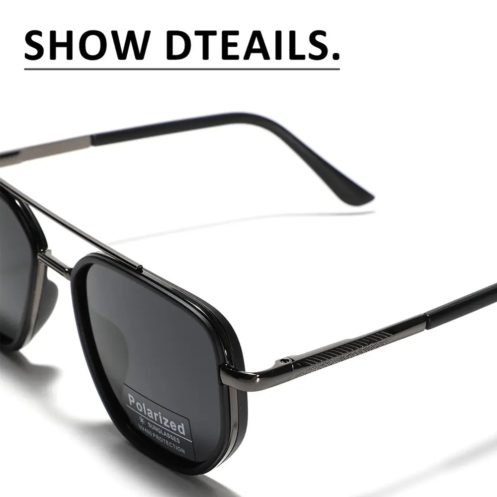 Fashion Geometric Double-Beam Aviator Sunglasses Lightweight
