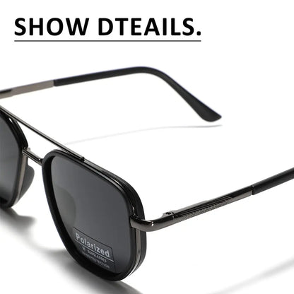 Fashion Geometric Double-Beam Aviator Sunglasses Lightweight