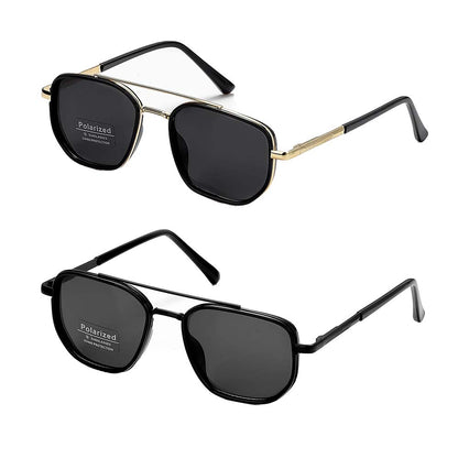 Fashion Geometric Double-Beam Aviator Sunglasses Lightweight