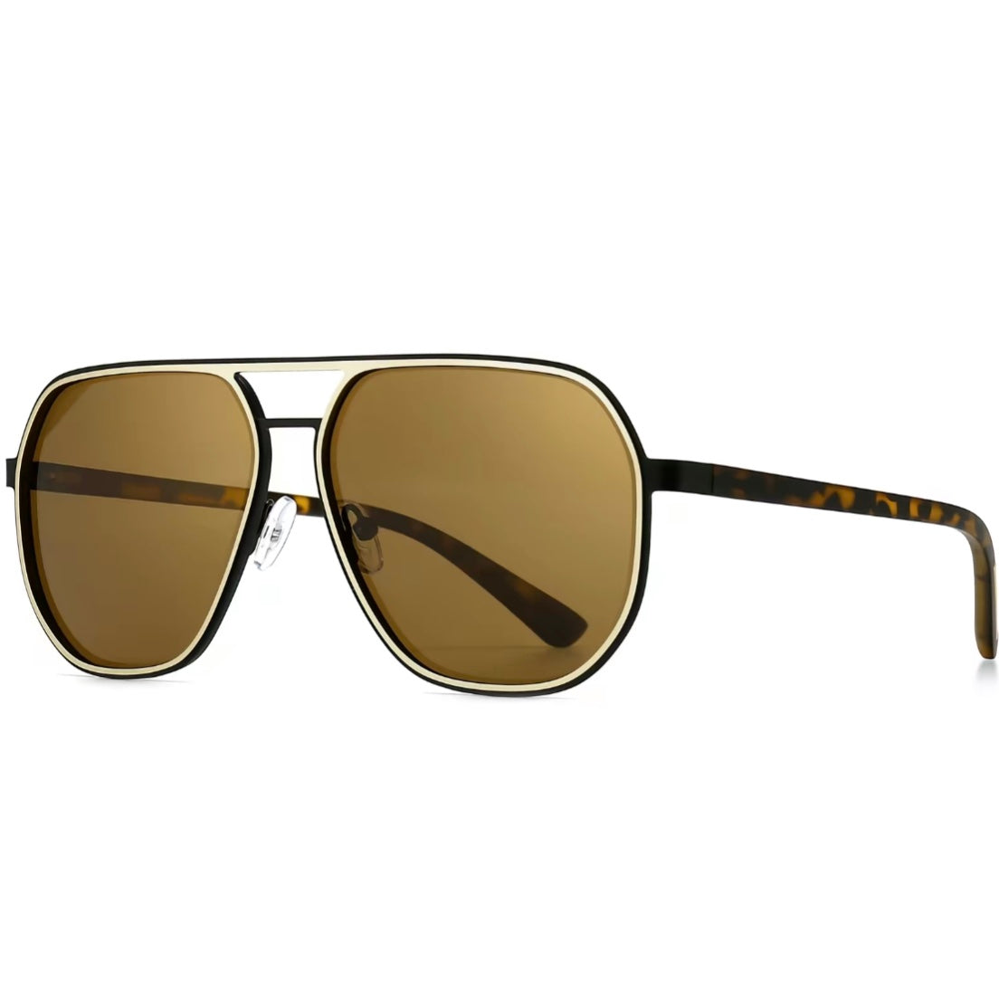 Retro Polygon Aviator Sunglasses UV400 Protection