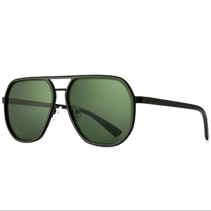 Retro Polygon Aviator Sunglasses UV400 Protection