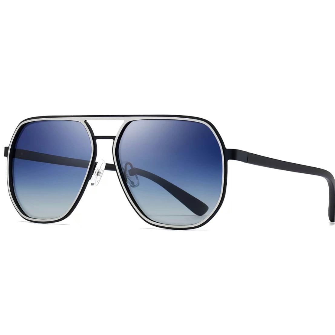 Retro Polygon Aviator Sunglasses UV400 Protection
