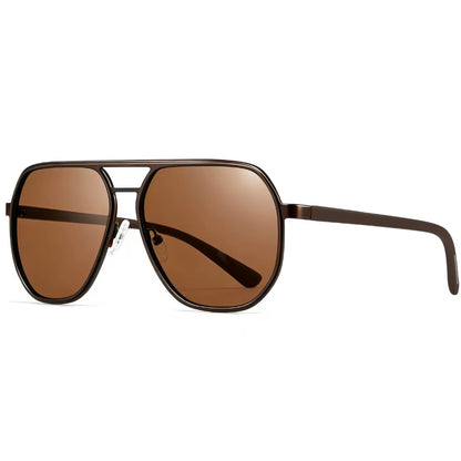 Retro Polygon Aviator Sunglasses UV400 Protection