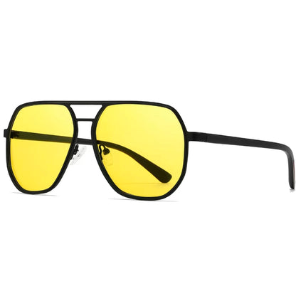 Retro Polygon Aviator Sunglasses UV400 Protection