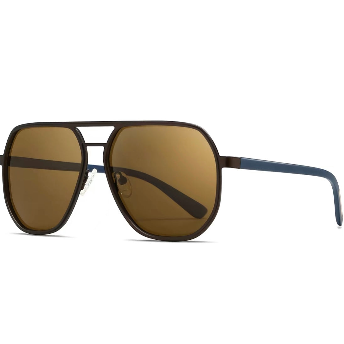 Retro Polygon Aviator Sunglasses UV400 Protection