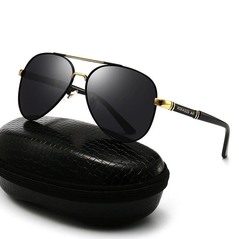 Professional Metal Polarized Aviator Sunglasses Vintage Large Frame Shades
