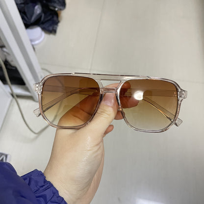 Retro Double Bridge Aviator Sunglasses