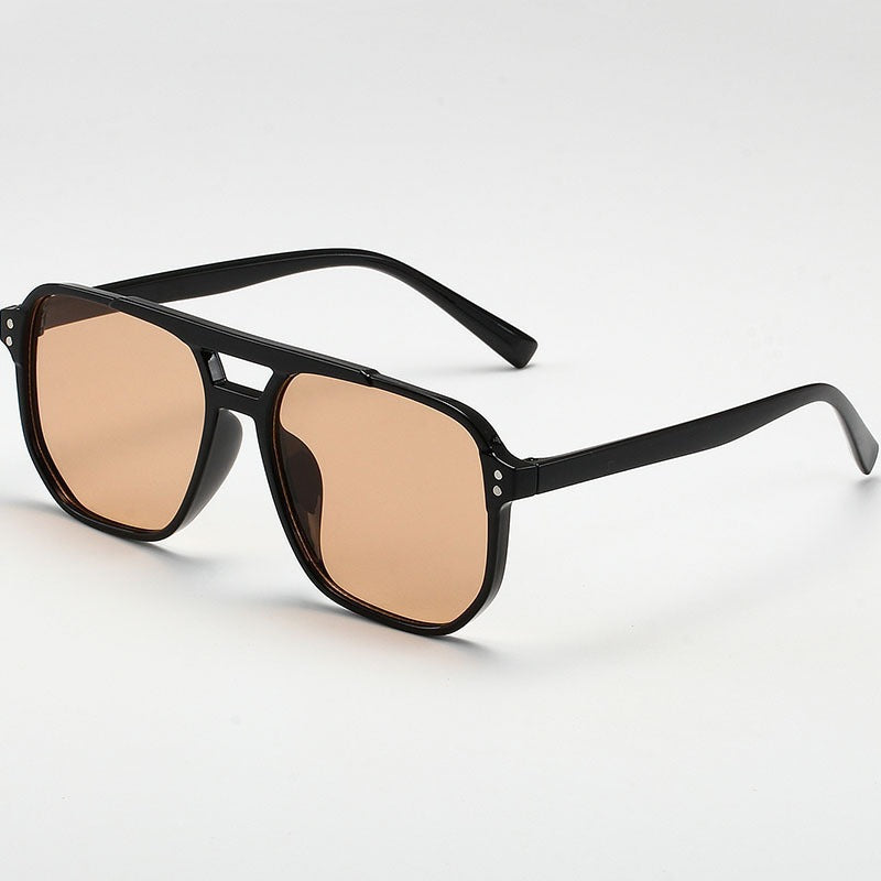 Retro Double Bridge Aviator Sunglasses