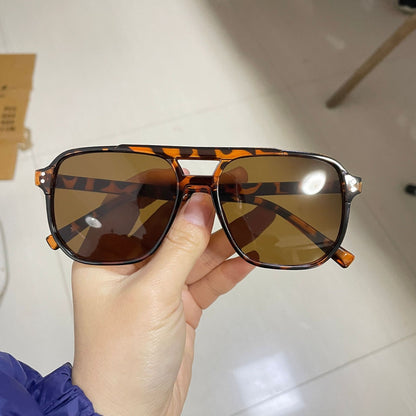 Retro Double Bridge Aviator Sunglasses