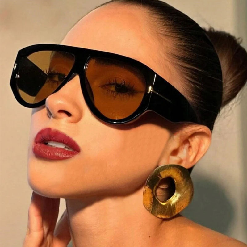 Retro Double-Bridge Pilot Sunglasses Large Frame Urban Shades