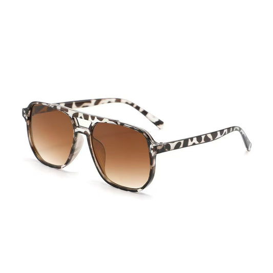 Retro Double Bridge Aviator Sunglasses