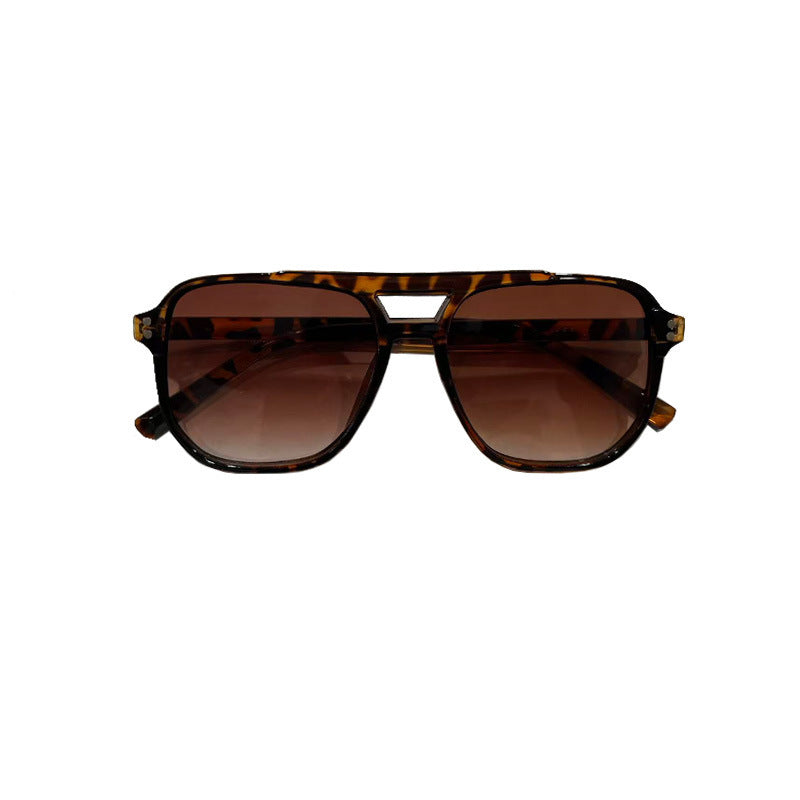 Retro Double Bridge Aviator Sunglasses