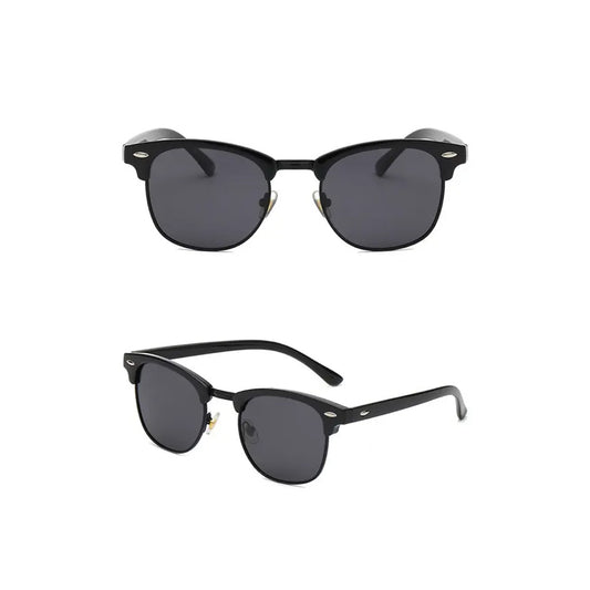 Classic Clubmaster Sunglasses – Vintage Browline UV400 Polarized Shades