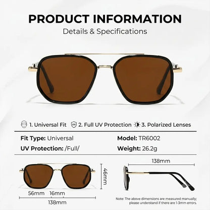 Polarisierte Pilotenbrille – Vintage Metall UV400 Sonnenbrille