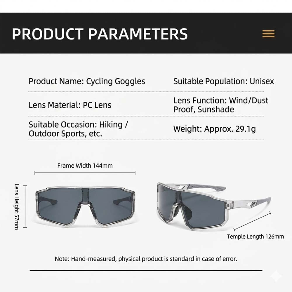 Polarisierte Radsport-Schutzbrille – UV400 Leichte Sportbrille