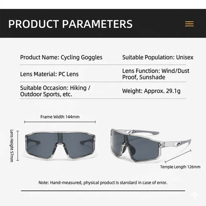 Polarisierte Radsport-Schutzbrille – UV400 Leichte Sportbrille