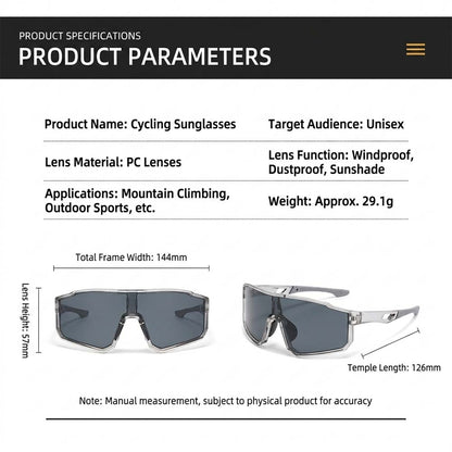 Polarized Cycling Shield Sunglasses – UV400 Lightweight Sports Eyewear
