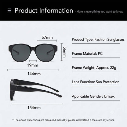 Polarized Fit Over Sunglasses – Wear Over Myopia Prescription Eyewear