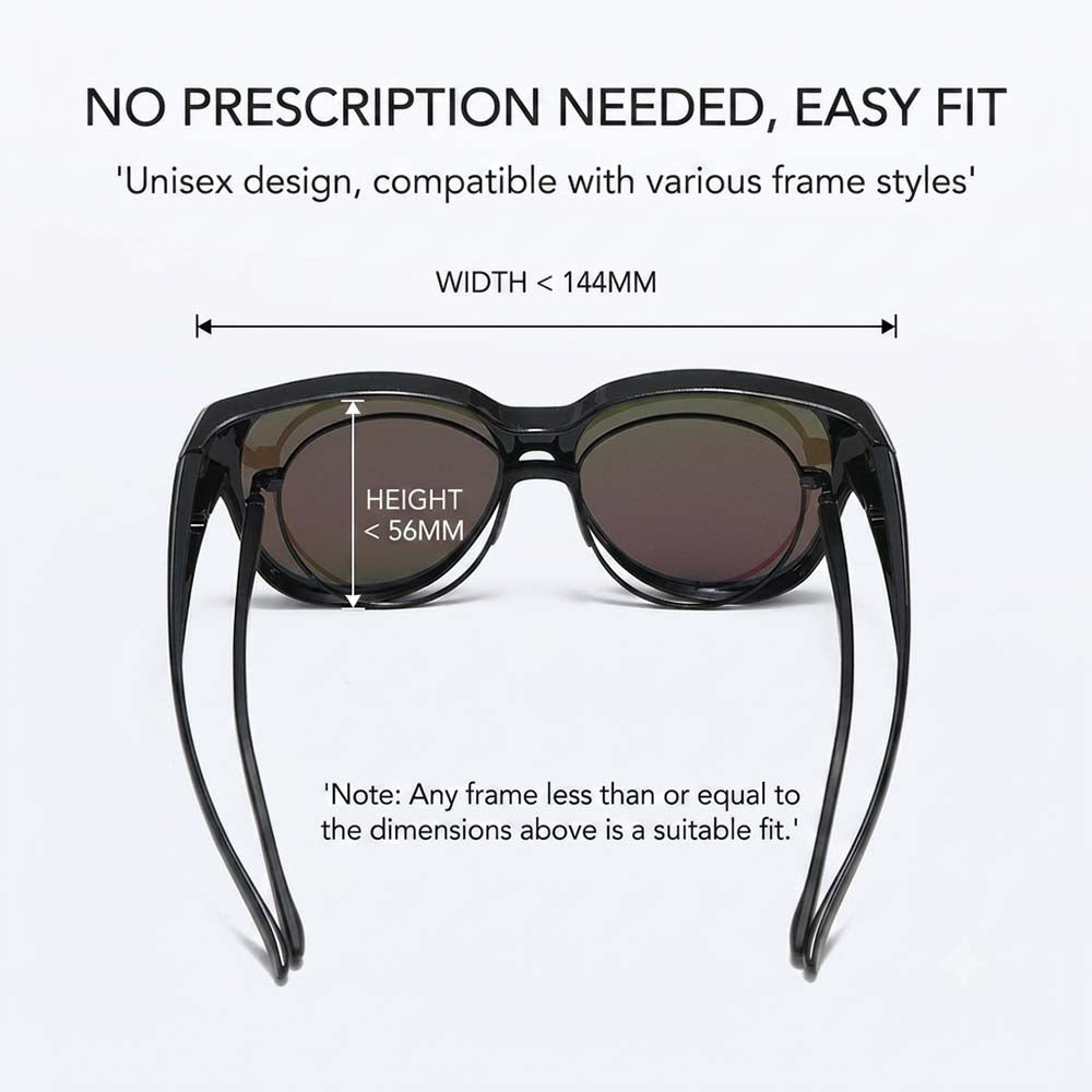 Polarized Fit Over Sunglasses – Wear Over Myopia Prescription Eyewear