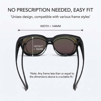 Polarized Fit Over Sunglasses – Wear Over Myopia Prescription Eyewear