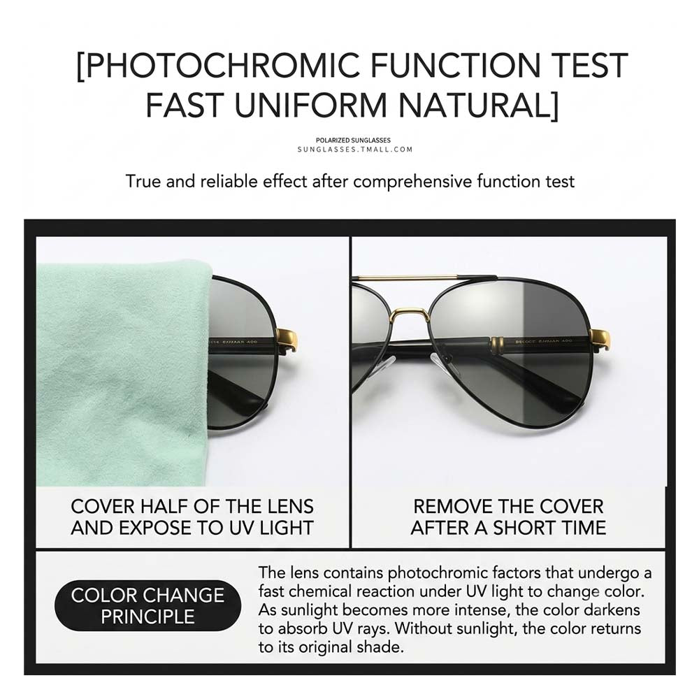 Professional Metal Polarized Aviator Sunglasses Vintage Large Frame Shades