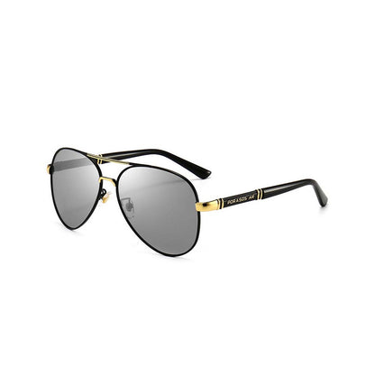 Professional Metal Polarized Aviator Sunglasses Vintage Large Frame Shades