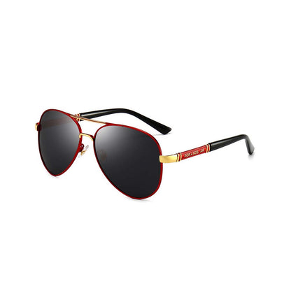 Professional Metal Polarized Aviator Sunglasses Vintage Large Frame Shades