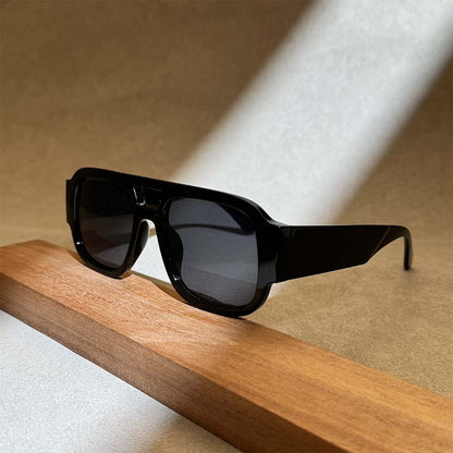 Retro Aviator Sunglasses Vintage Double Bridge Fashion Shades