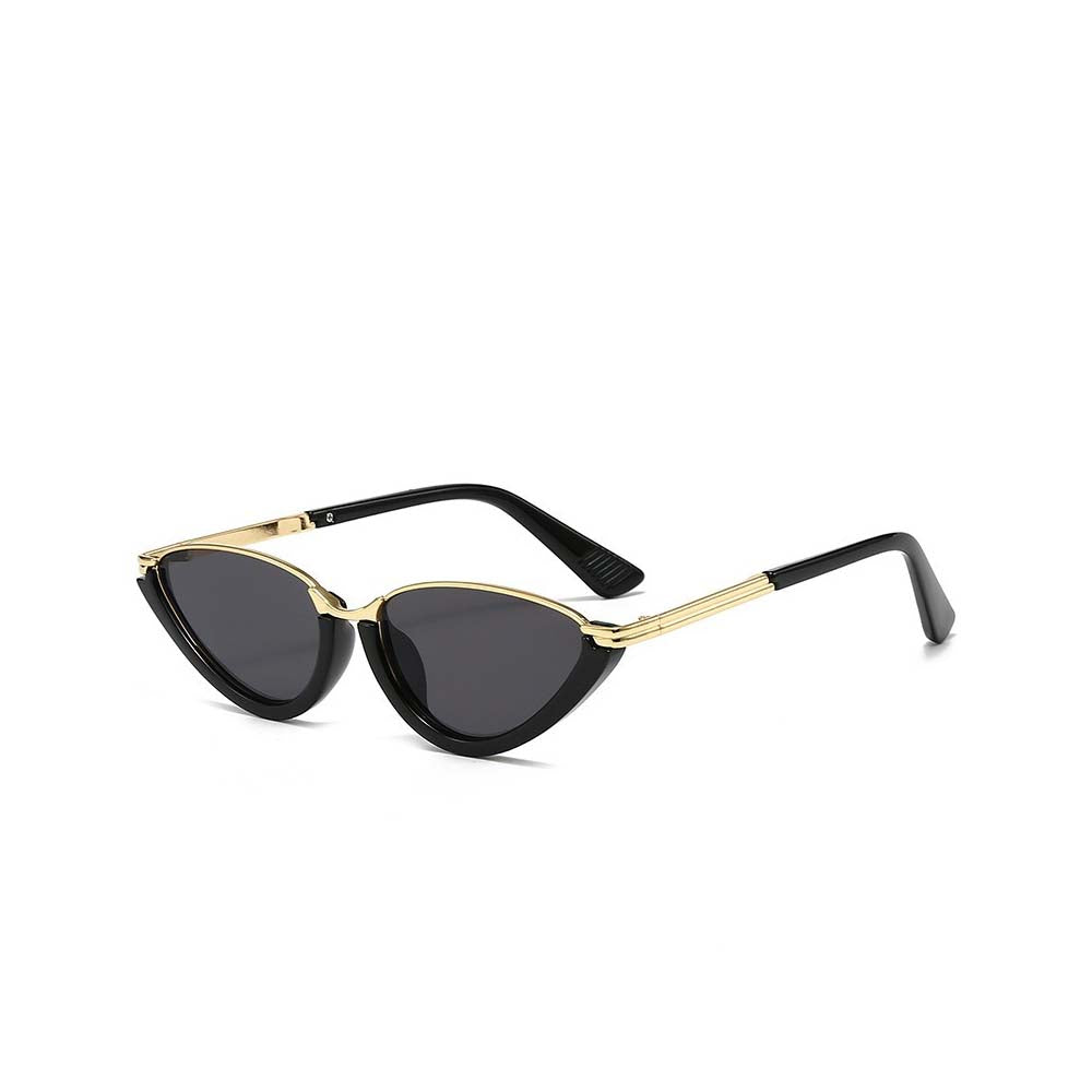 Retro Cat Eye Half-Frame Sunglasses Y2K Punk Metal Frame