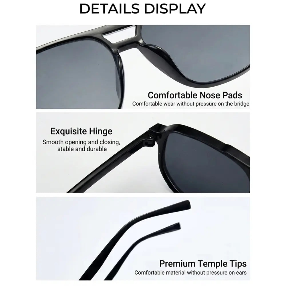 Retro Double Bridge Aviator Sunglasses