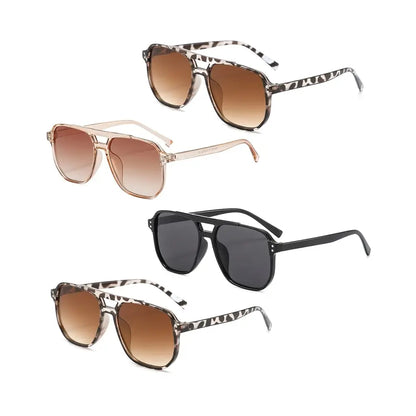 Retro Double Bridge Aviator Sunglasses