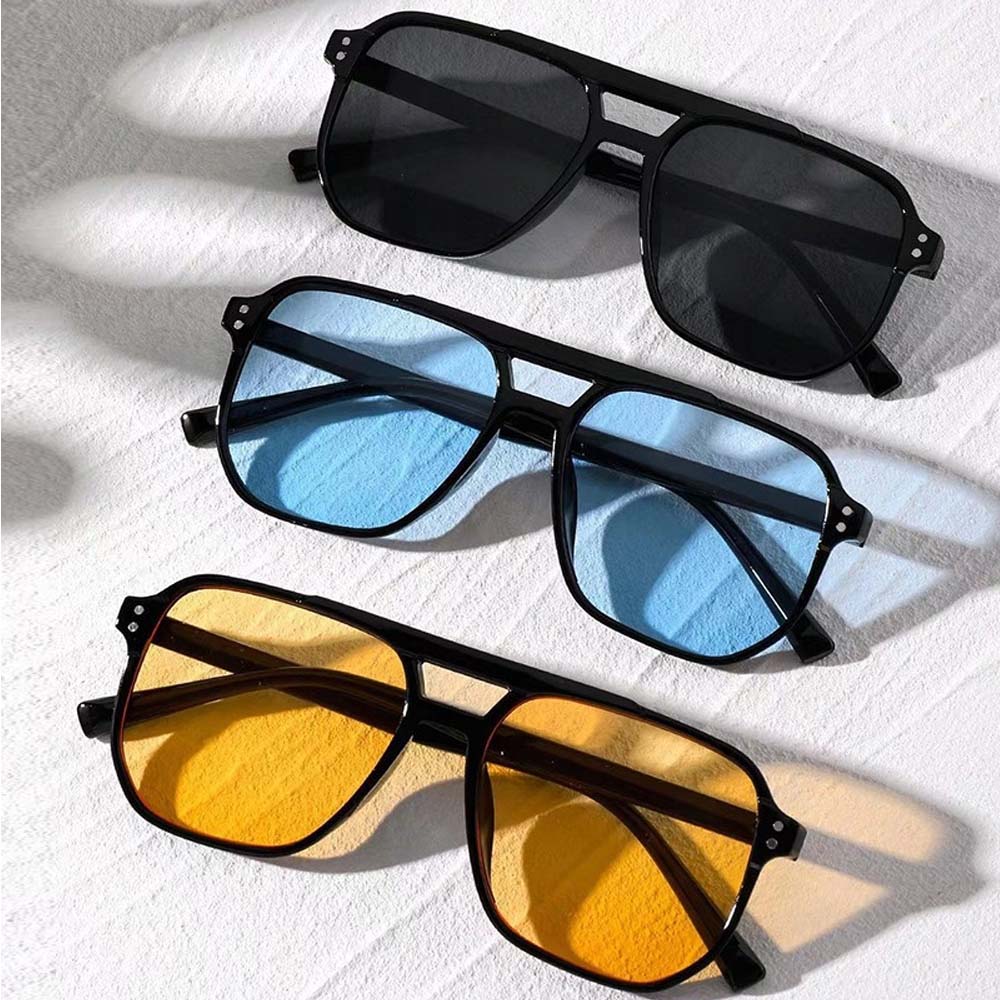 Retro Double Bridge Aviator Sunglasses
