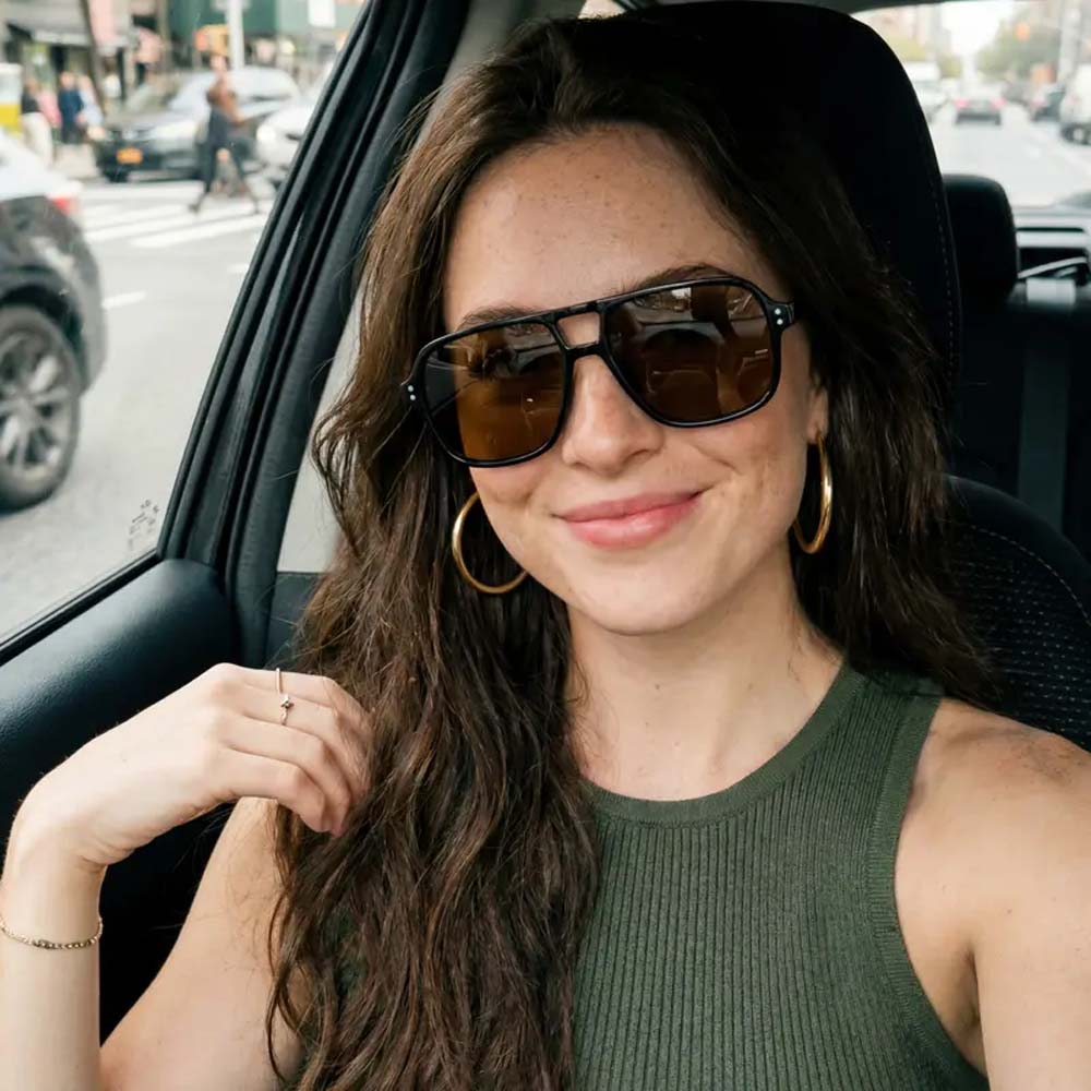 Retro Double Bridge Aviator Sunglasses