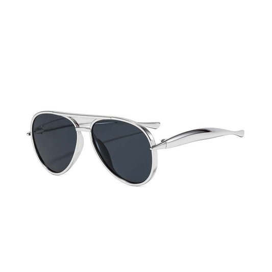 Retro Double Bridge Aviator Sunglasses Vintage Metal UV400 Shades